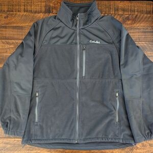 Cabela's Medium Weight Fleece Full Zip Gray Jacket Men's XXL 2XL